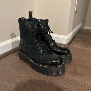 Dr. Martens Black Patent Lace Up Boots
